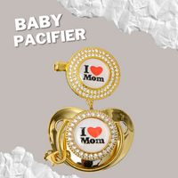 Thumbnail for I Love Mom & Dad Pacifier with Chain Clip