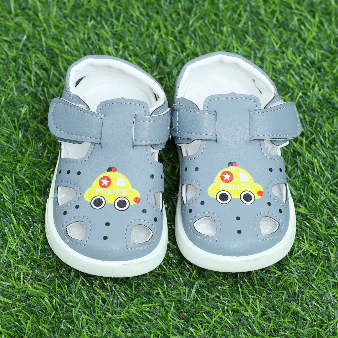 Police Car design Casual Sandal 6 Month to 2.5 Year - Grey