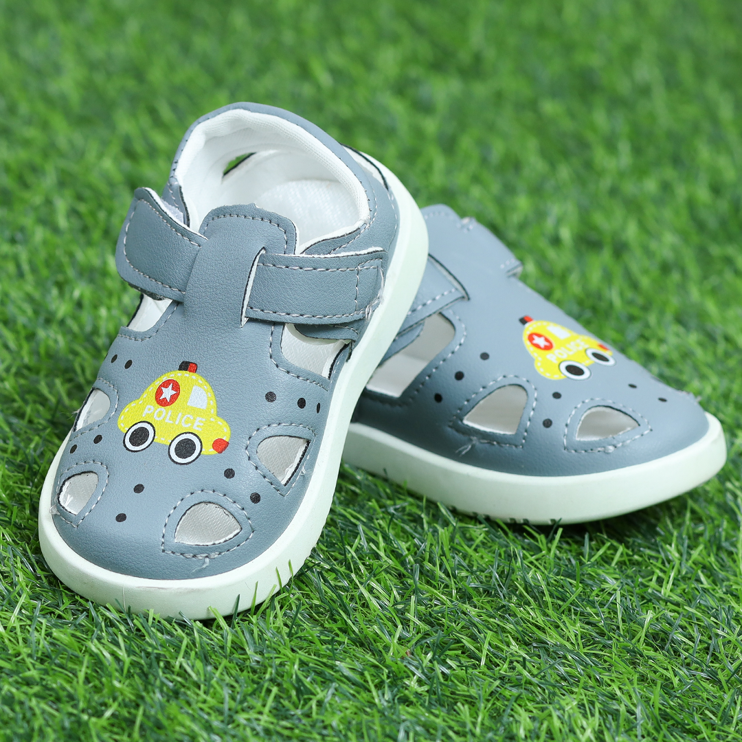 Police Car design Casual Sandal 6 Month to 2.5 Year - Grey