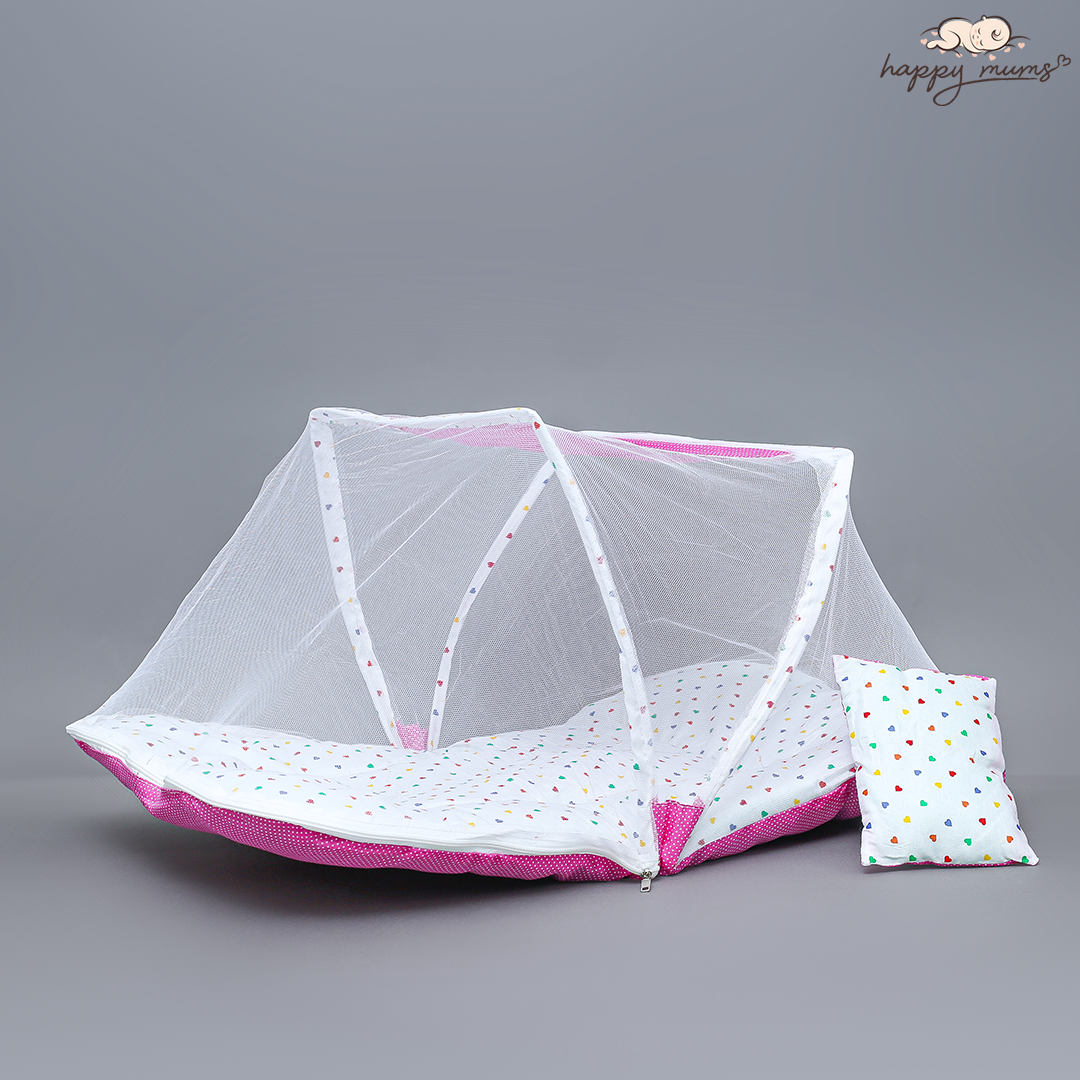 Newborn Baby Soft Foldable Sleeping Bed - Mosquito Net