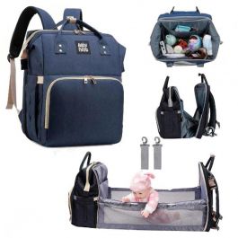 Little Sparks 4in1 Multi-Purpose Baby Diapers Bag (Waterproof) Navy Blue