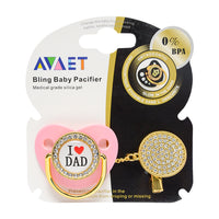 Thumbnail for I Love Mom & Dad Pacifier with Chain Clip