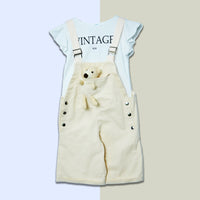 Thumbnail for Little Girls Summer Fashion Vintage Jump suit