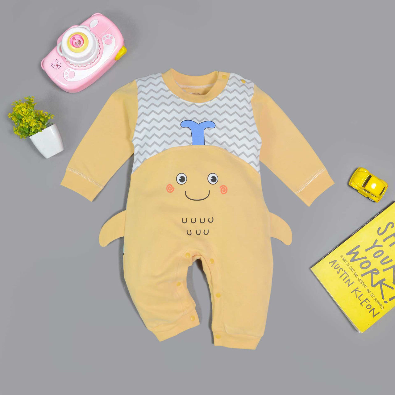 Imported Newborn Baby Romper- Cartoon Design