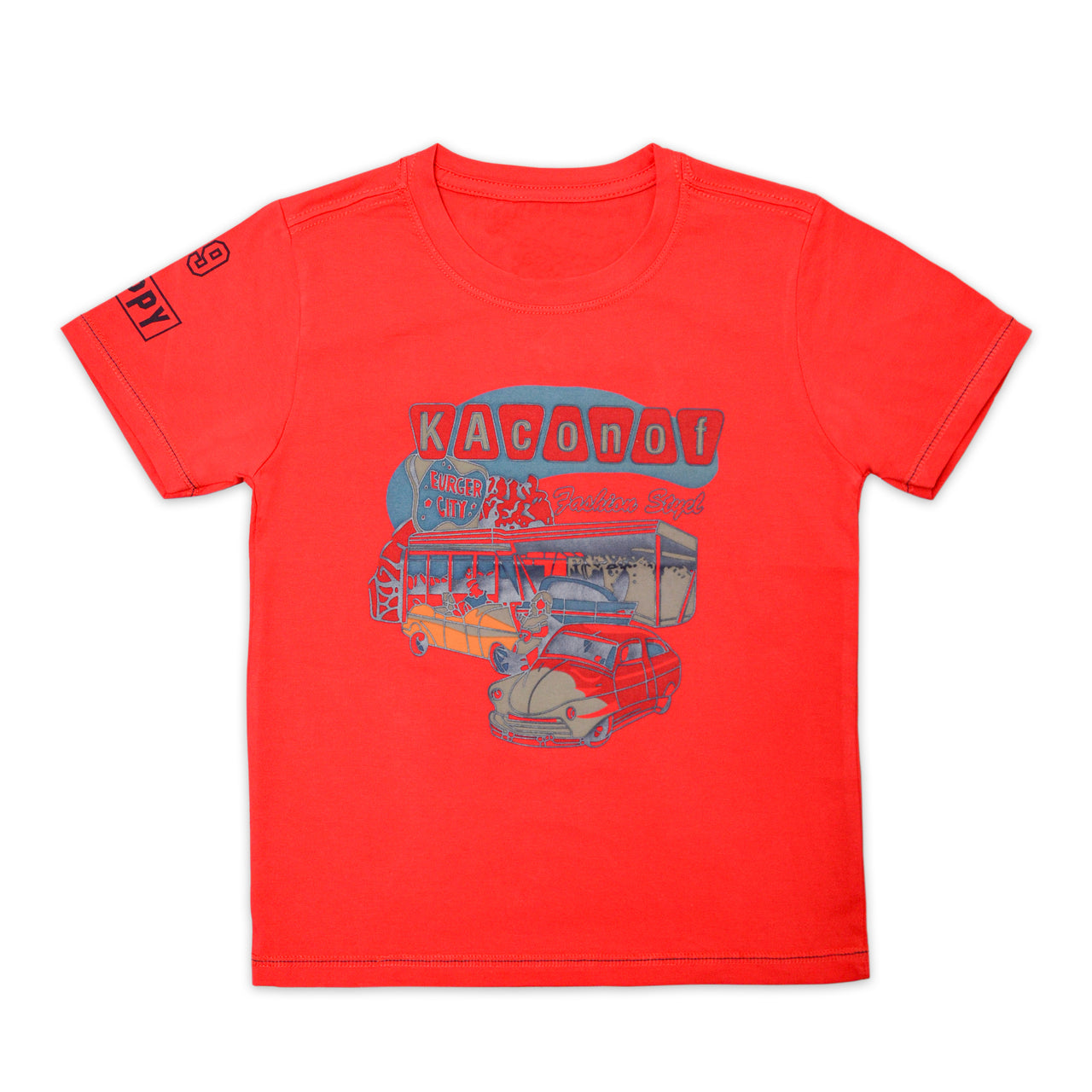 Kaconof Kids Boy Summer Round Neck T-Shirt