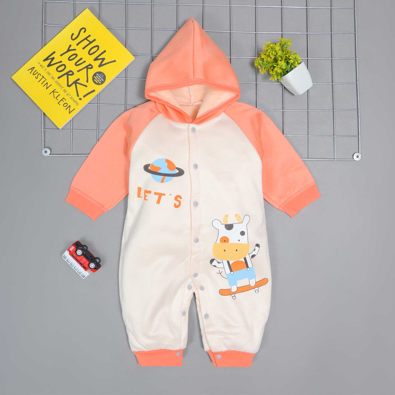 Planet Baby Hooded Romper-69017