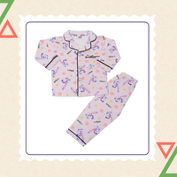 Thumbnail for Kids Full Sleeve Night Suit - Light Purple