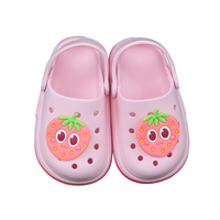 Thumbnail for Strawberry Face Pink Soft Crocs Sandals 2 to 11 Year