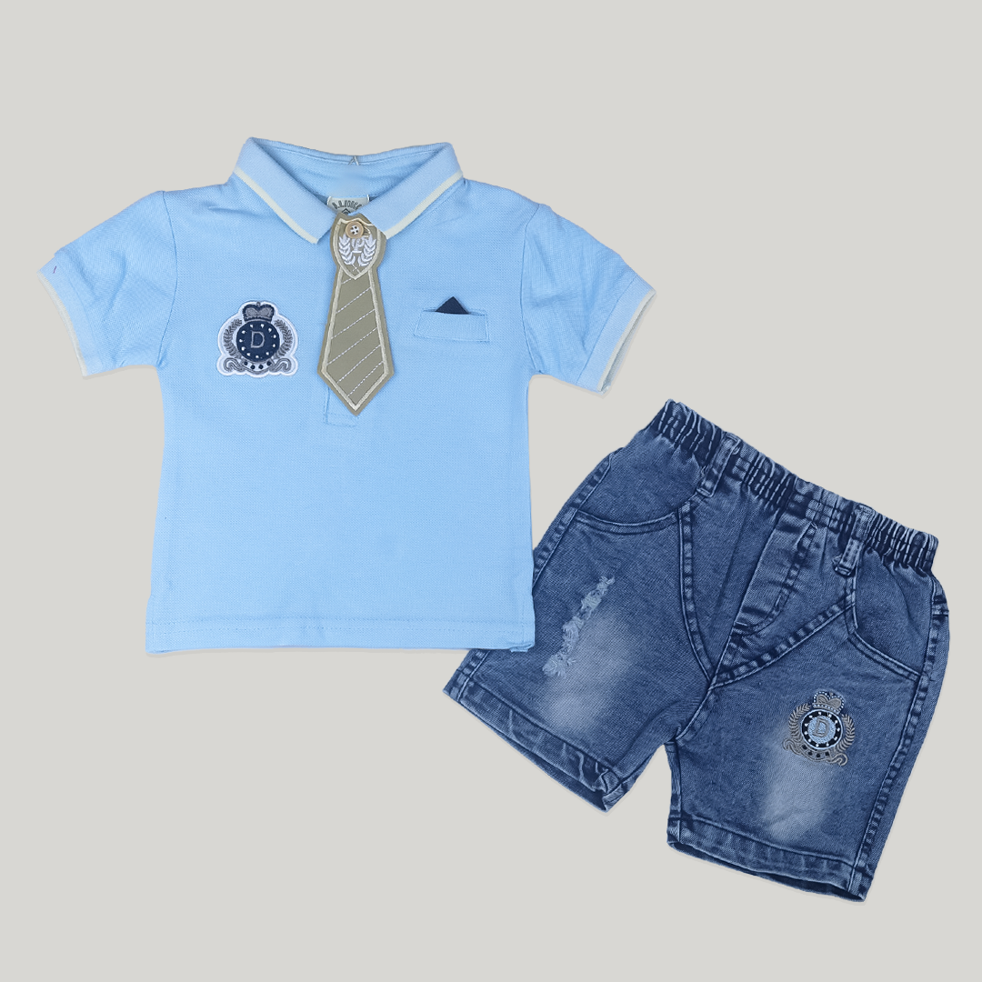 Imported Baby Boy 2 Pcs T-Shirt Tie Suit