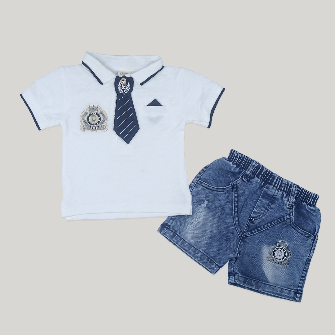 Imported Baby Boy 2 Pcs T-Shirt Tie Suit