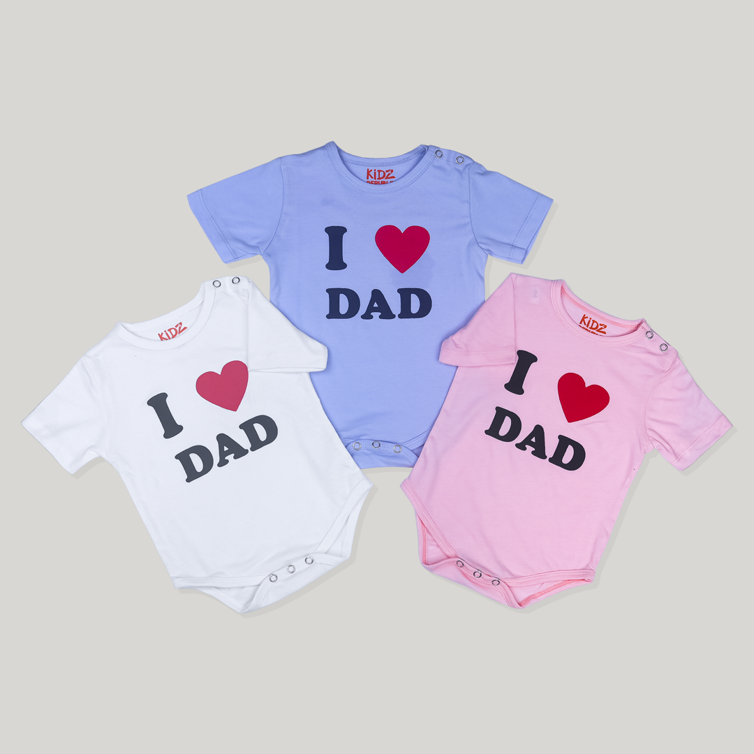 "I Love DAD" Body Romper Short 1 Pcs